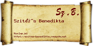 Szitás Benedikta névjegykártya